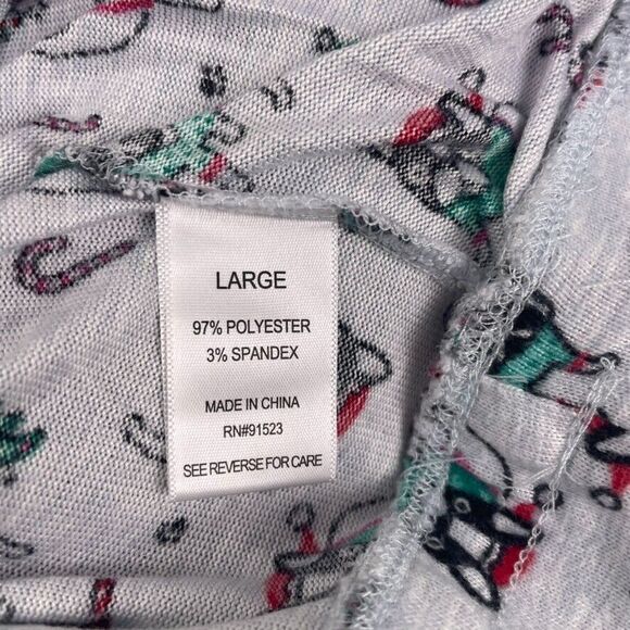 Jaclyn Intimates Soft Frenchie Dog Christmas Holiday PJ Pajama Pants Lounge L - Picture 9 of 9